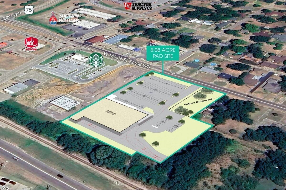 Aerial view of the Durant pad sites