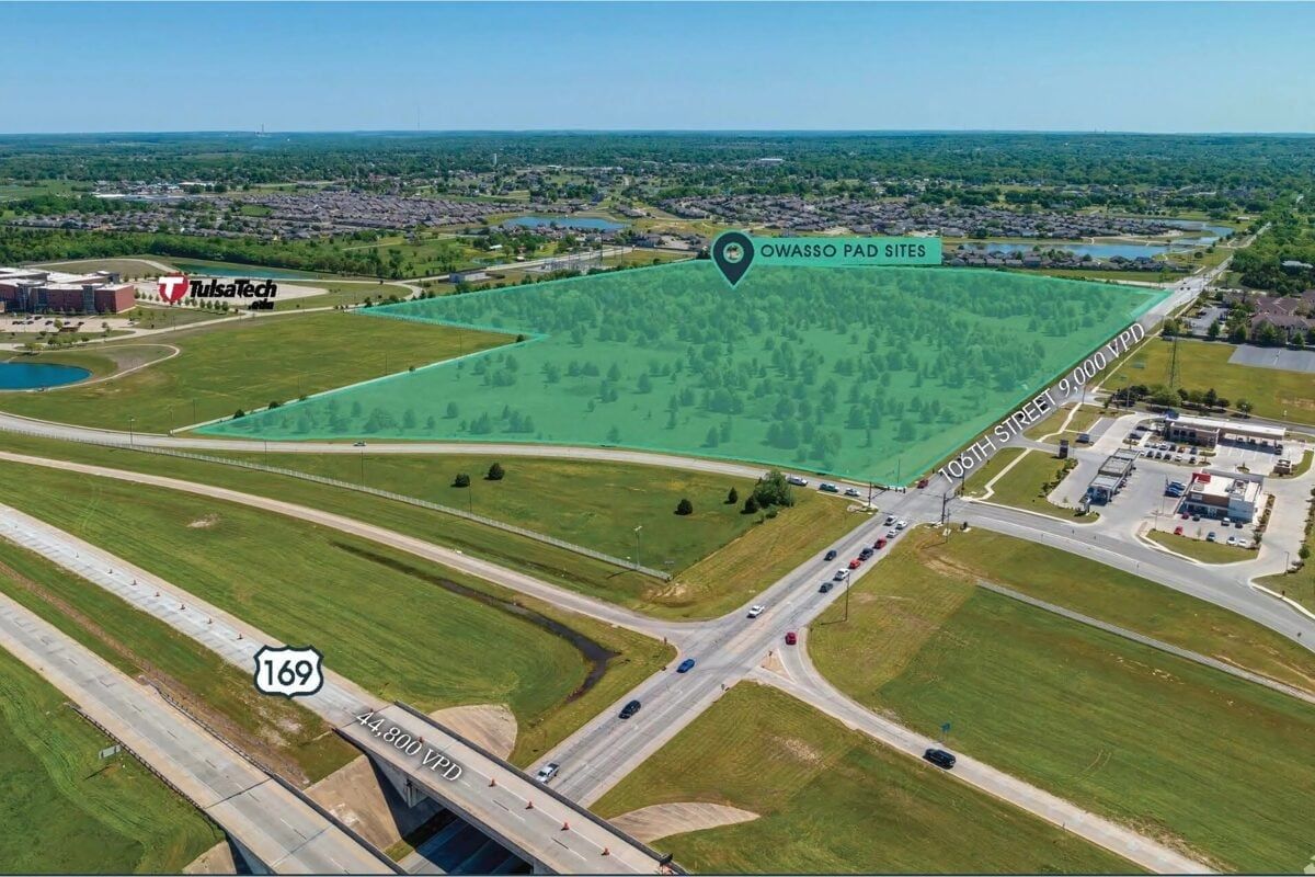 Aerial rendering of the Owasso pad sites